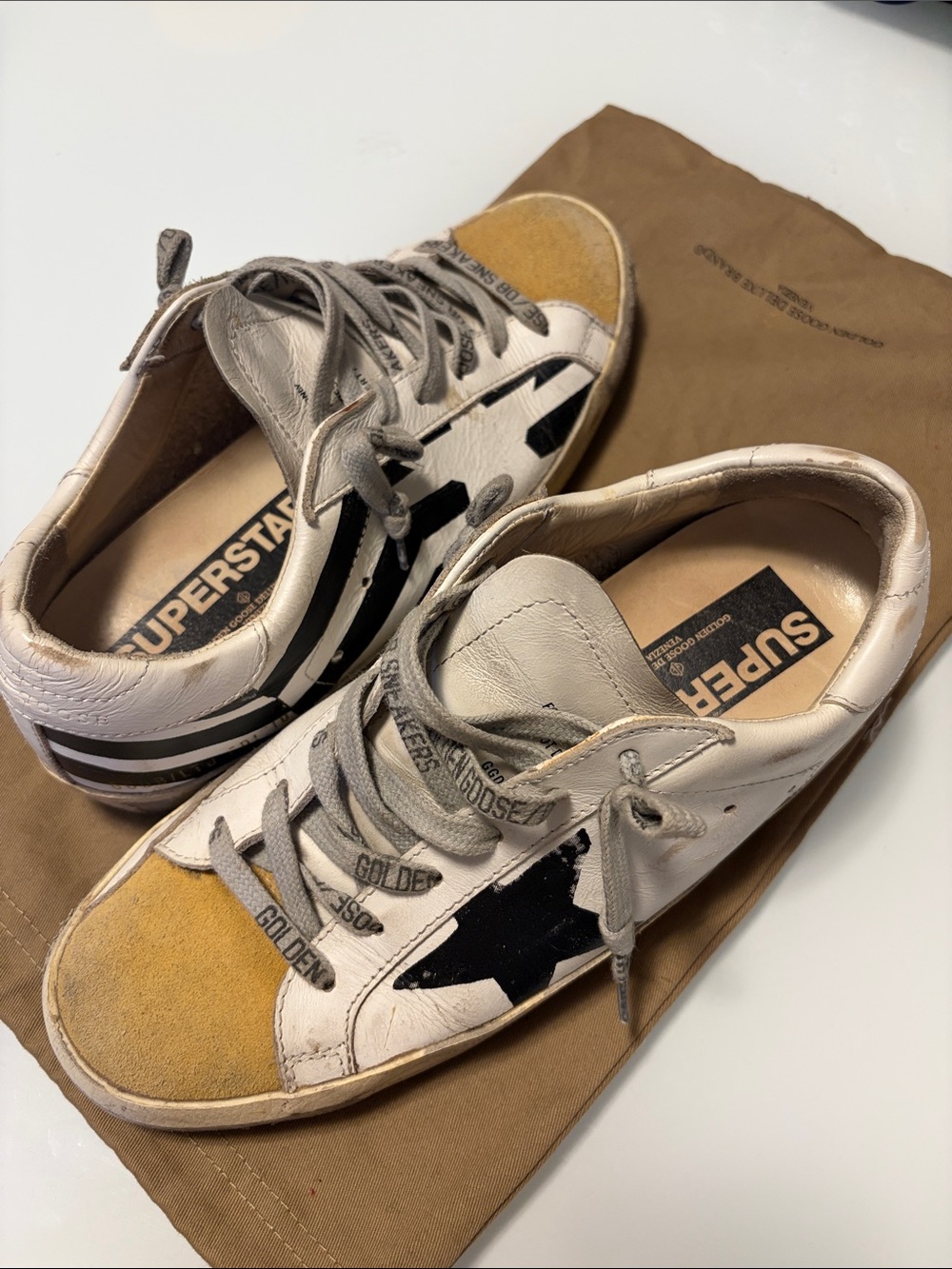 Golden Goose Superstar White Leather Sneakers